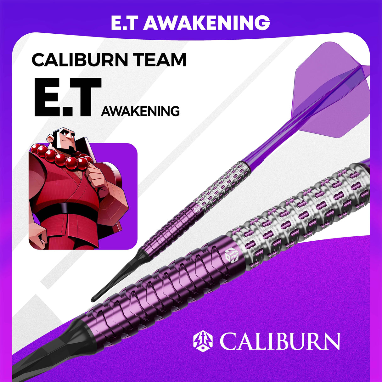 Caliburn Awakening Darts - Soft Tip - 90% Tungsten - E.T 20.5g
