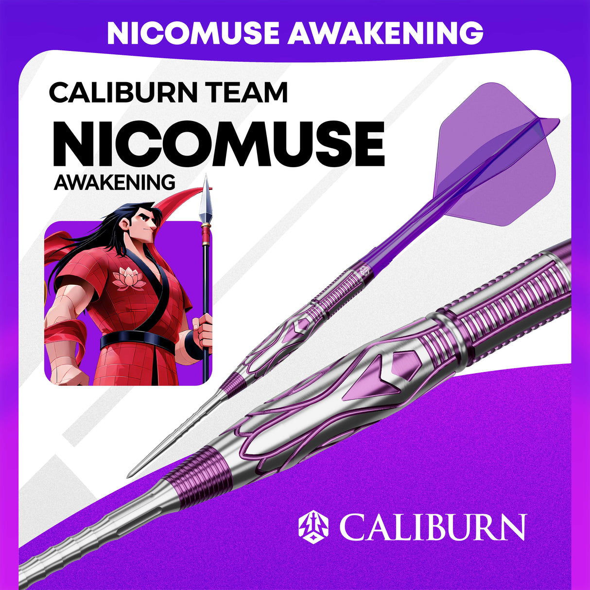 Caliburn Awakening Darts - Steel Tip - 90% Tungsten - Nicomuse