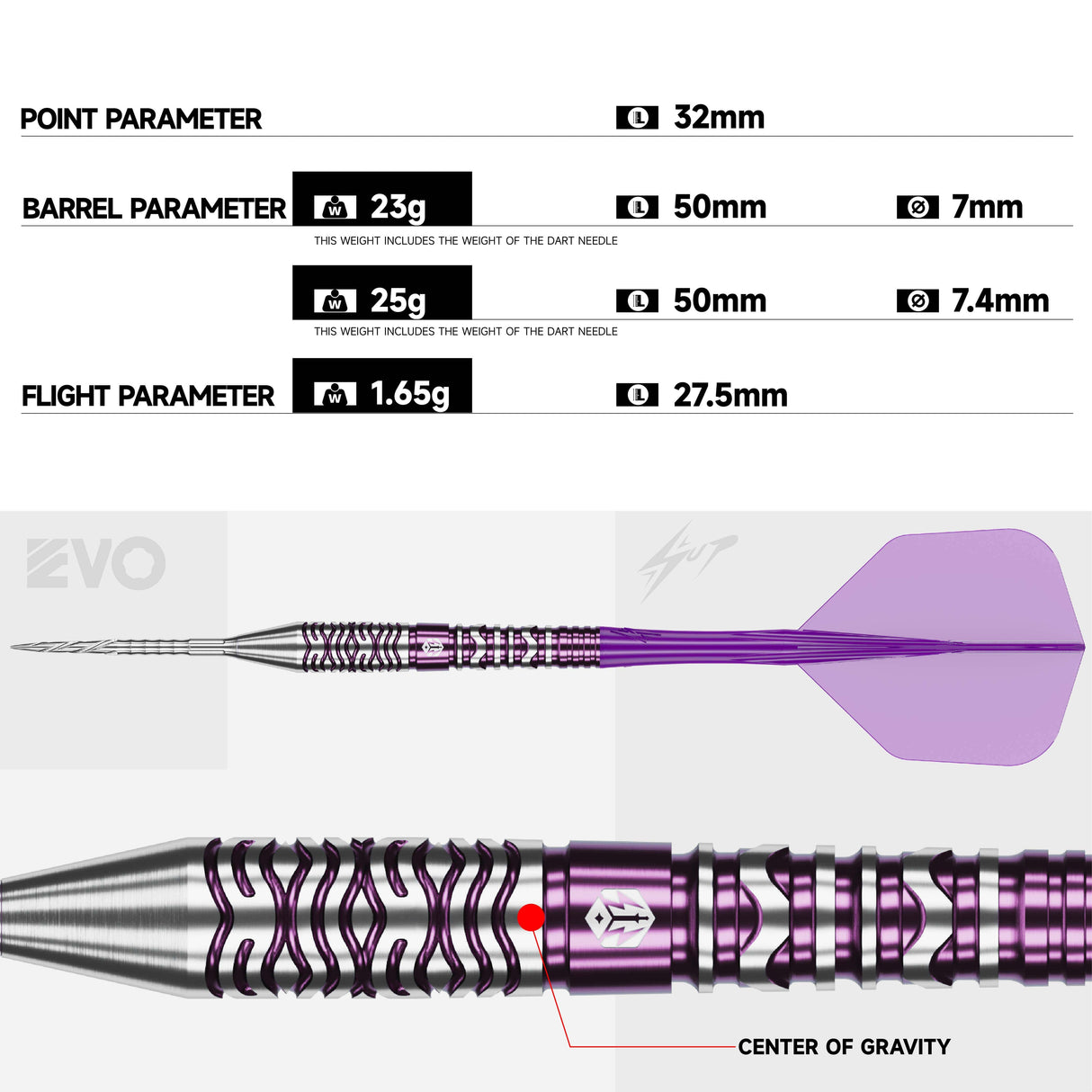 Caliburn Awakening Darts - Steel Tip - 90% Tungsten - Ivan