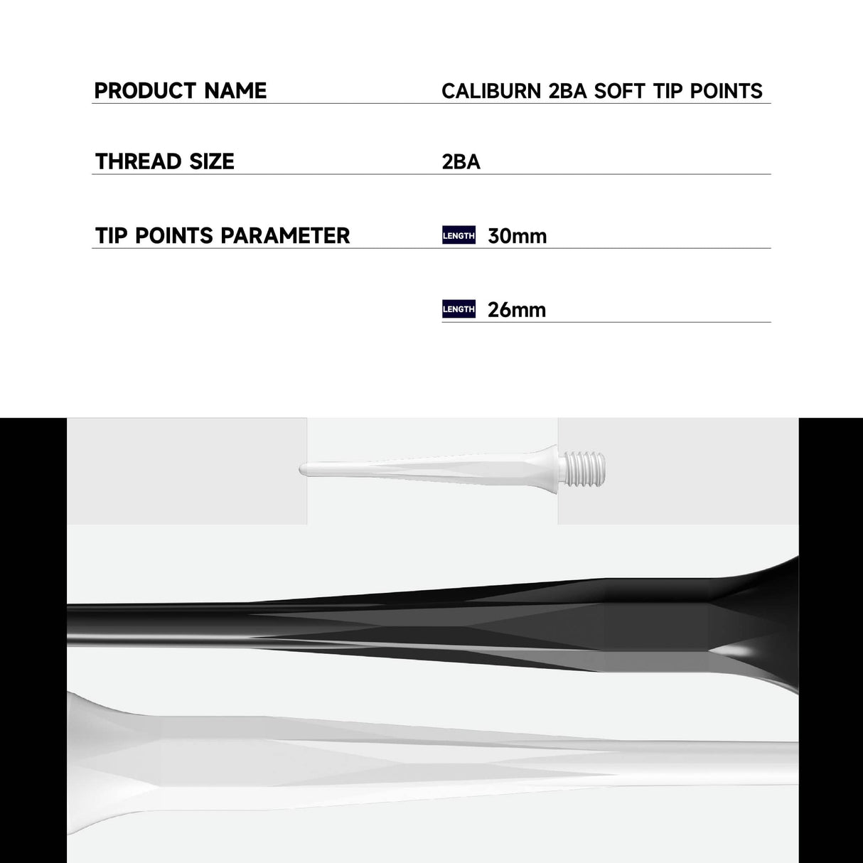 Caliburn Soft Tip Darts - Pack 50