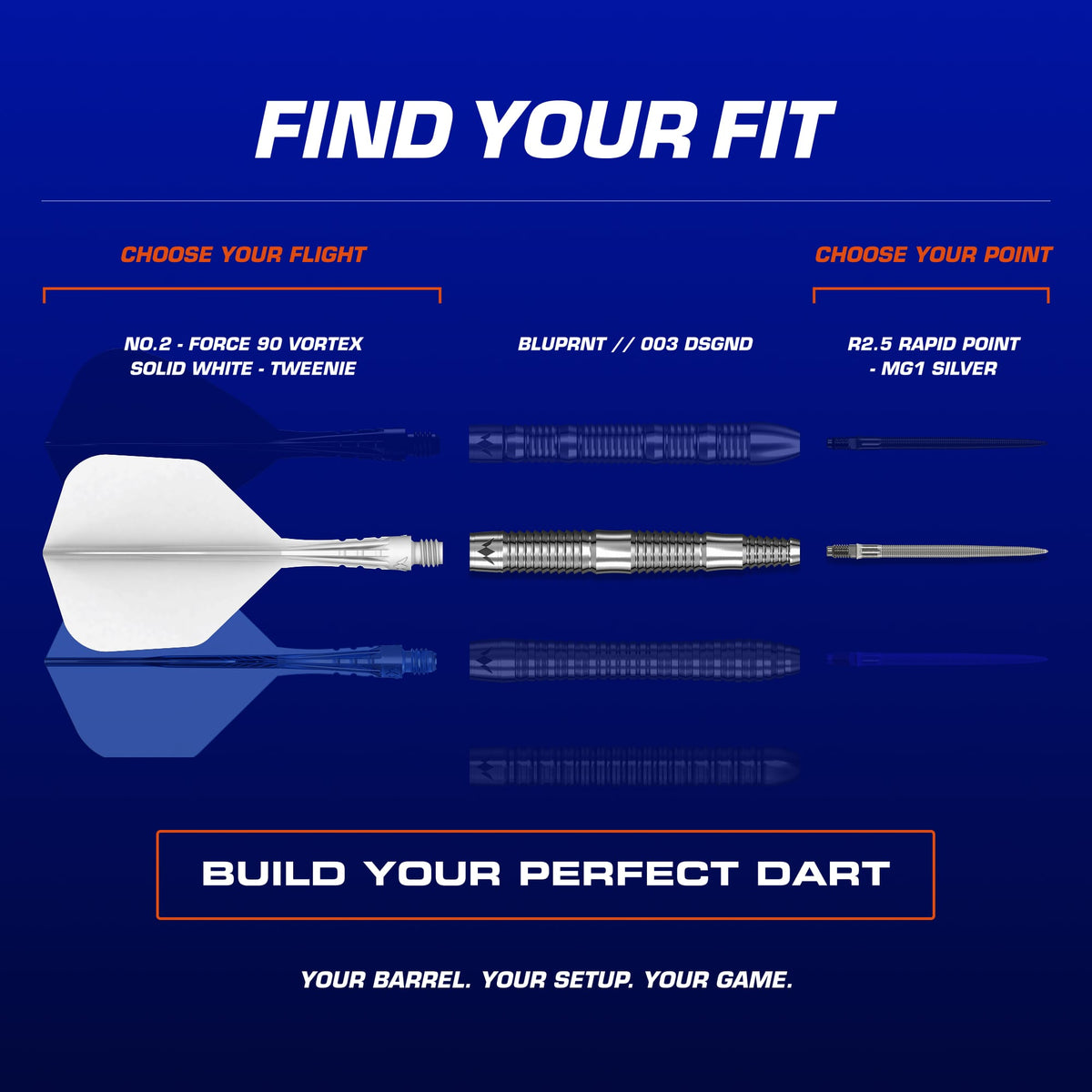 Mission BLUPRNT R2.5 Darts - Steel Tip - 90% Tungsten - FORMD