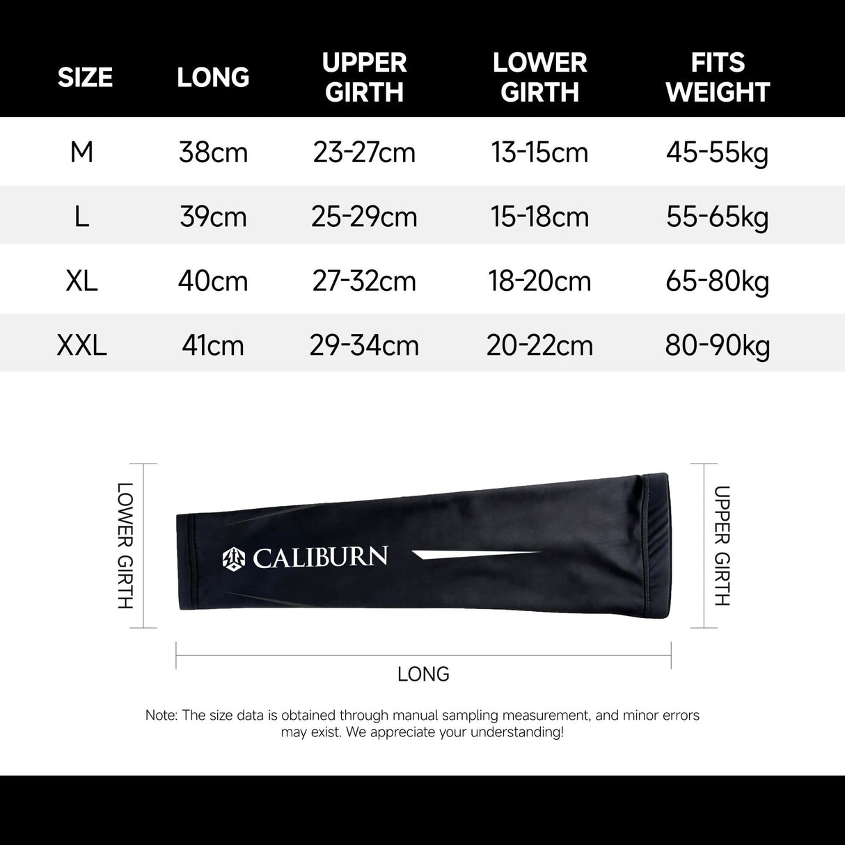 CALIBURN Darts REACH Arm Sleeves (Pair) - Black