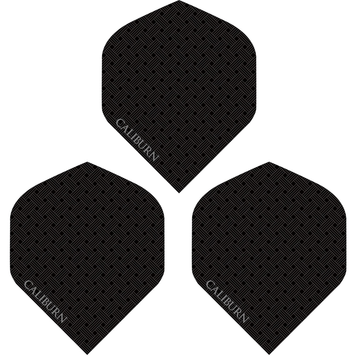Caliburn Dart Flights - 100 Micron - Standard No2 - Logo - Black