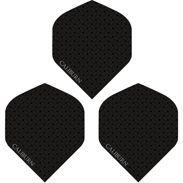 Caliburn Dart Flights - 100 Micron - Standard No2 - Logo - Black
