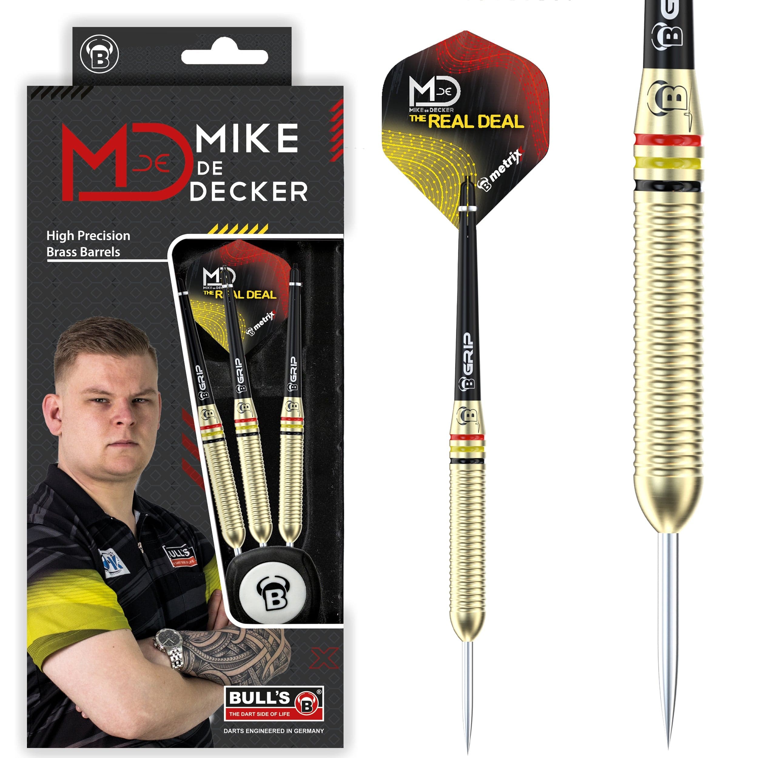 Mission Mike De Decker Darts - Steel Tip - 95% Tungsten - Silver