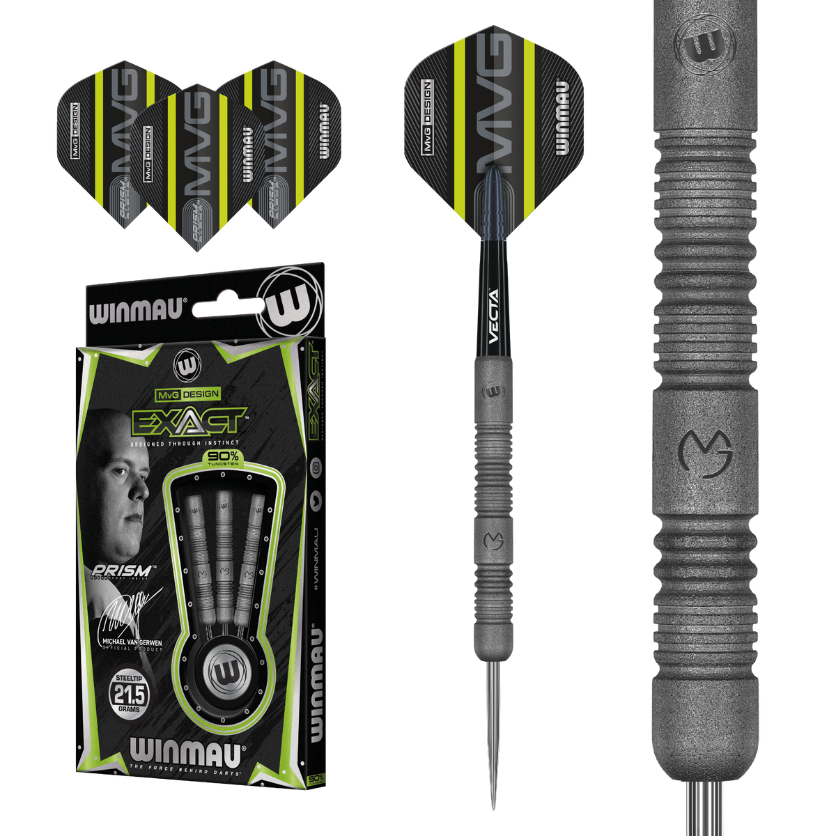 Winmau Michael van Gerwen Darts - Steel Tip - 90% Tungsten - Exact
