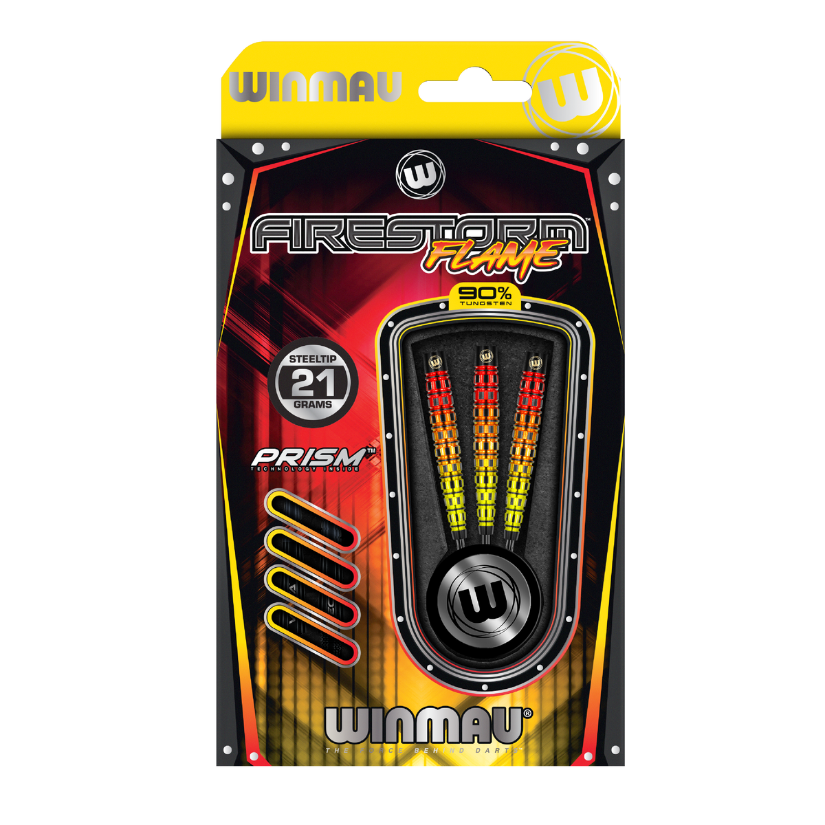 Winmau Firestorm Darts - Steel Tip - 90% Tungsten - Flame 2