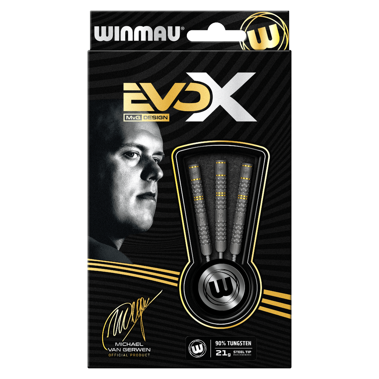 Winmau Michael van Gerwen Darts - Steel Tip - 90% Tungsten - Evo X