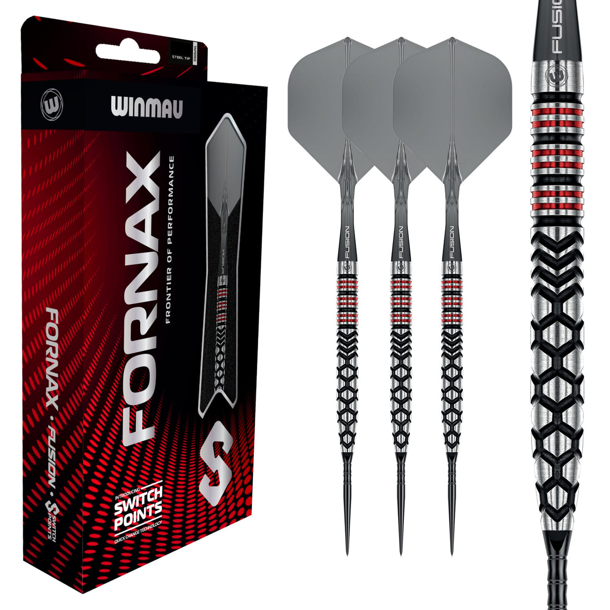 Winmau Fornax Switch Darts - Steel Tip - 90% Tungsten - Tapered