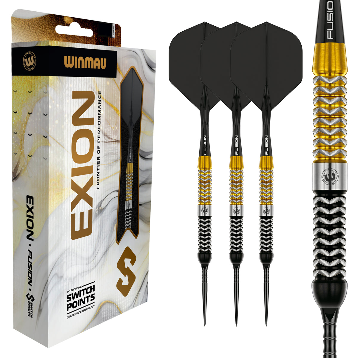Winmau Exion Switch Darts - Steel Tip - 90% Tungsten - Parallel