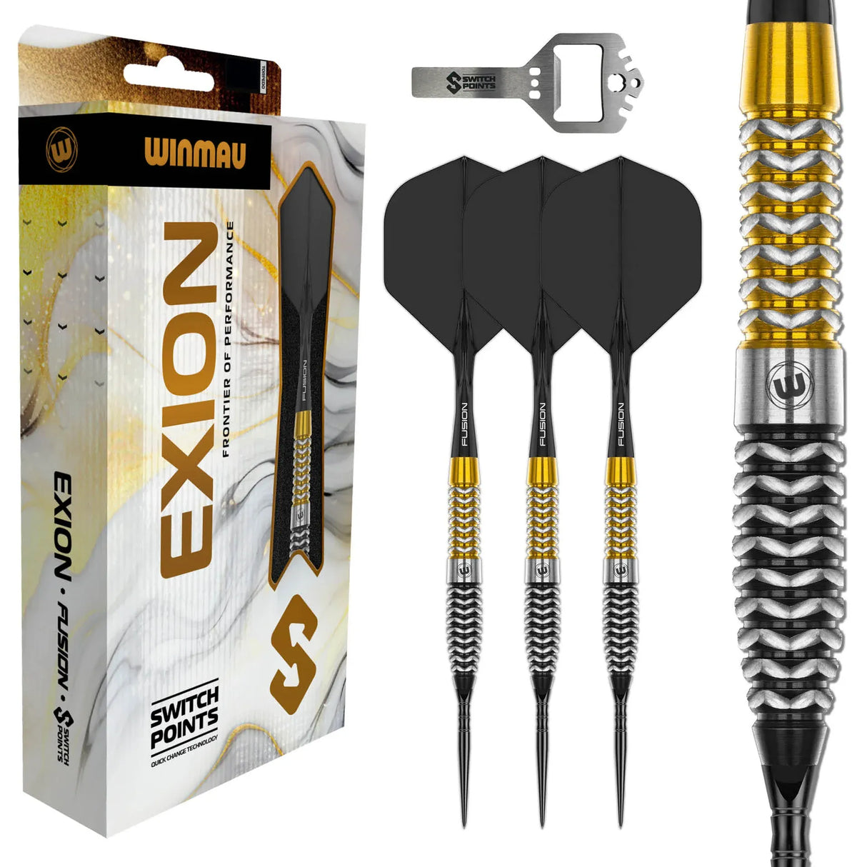 Winmau Exion Switch Darts - Steel Tip - 90% Tungsten - Torpedo