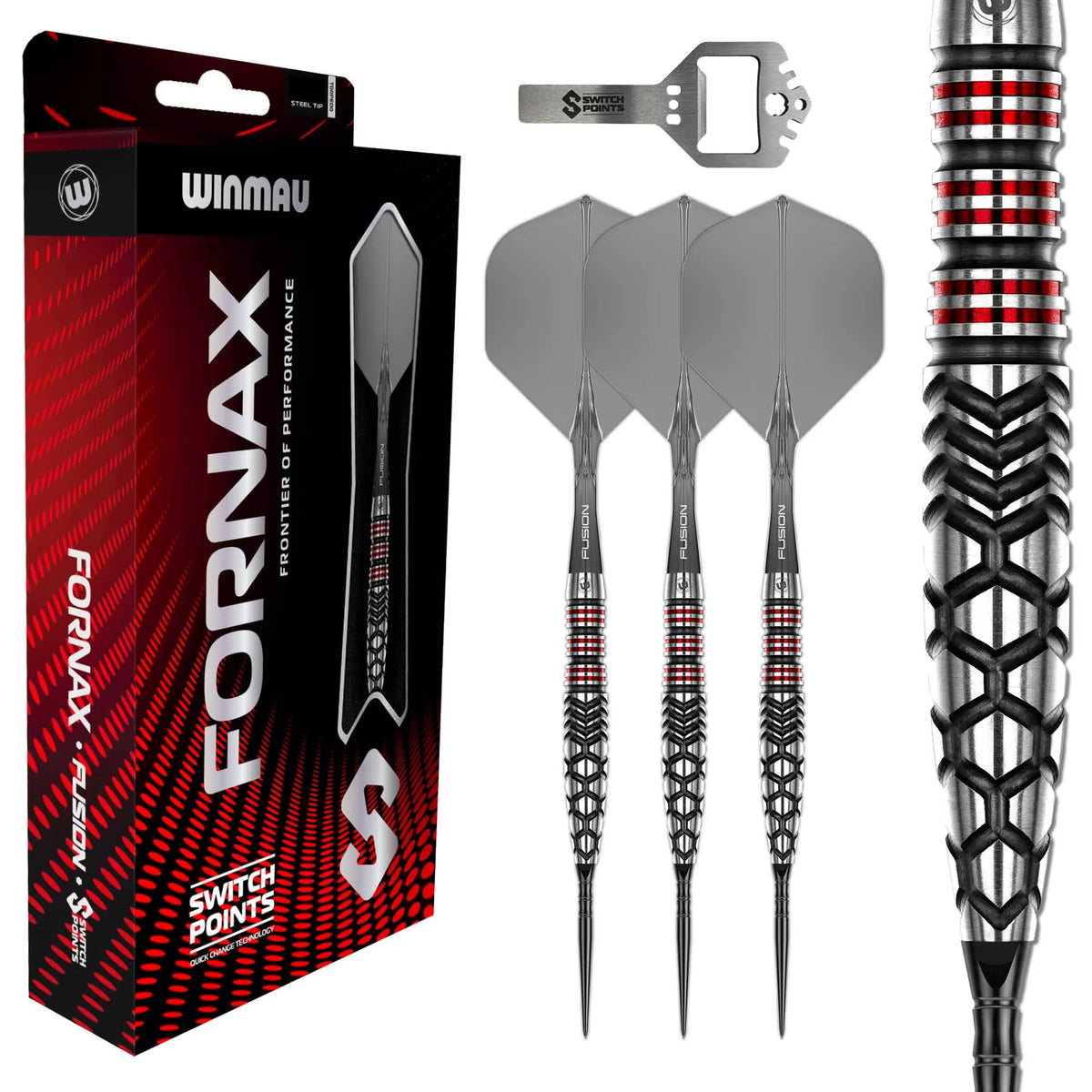 Winmau Fornax Switch Darts - Steel Tip - 90% Tungsten - Torpedo