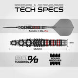 Winmau Fornax Switch Darts - Steel Tip - 90% Tungsten - Torpedo