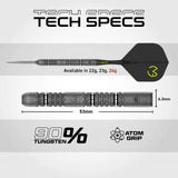 Winmau Michael van Gerwen Switch Darts - Steel Tip - 90% Tungsten - Signature