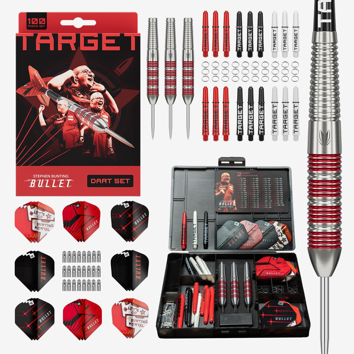 Target Stephen Bunting Darts - 100 piece Accessory Kit