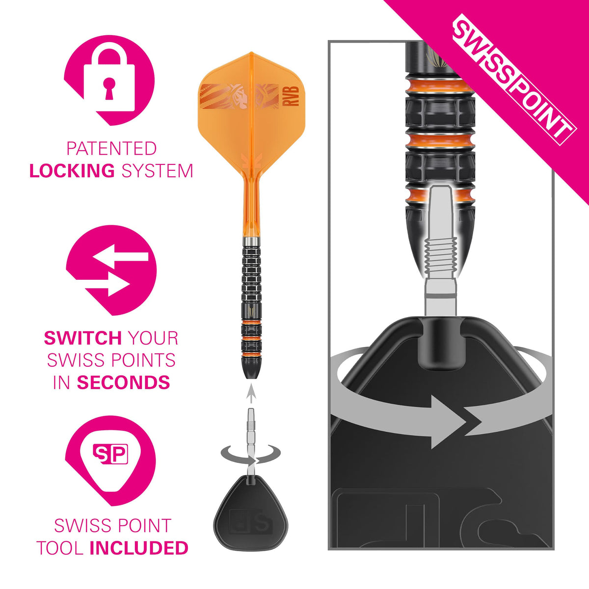 Target Raymond van Barneveld Darts - Steel Tip - 95% Tungsten - 95K