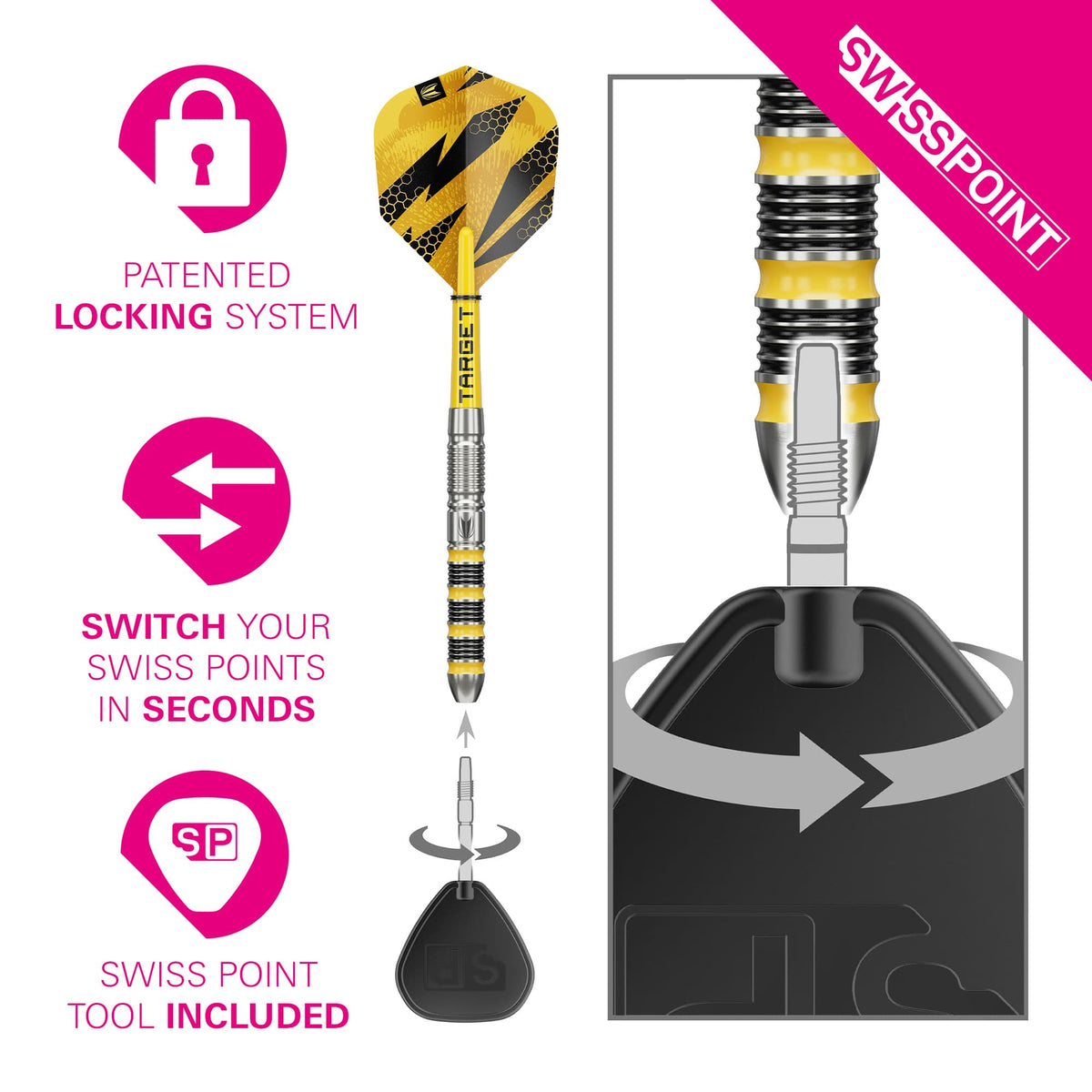 Target Buzz Darts - Steel Tip - 90% Tungsten - SP01