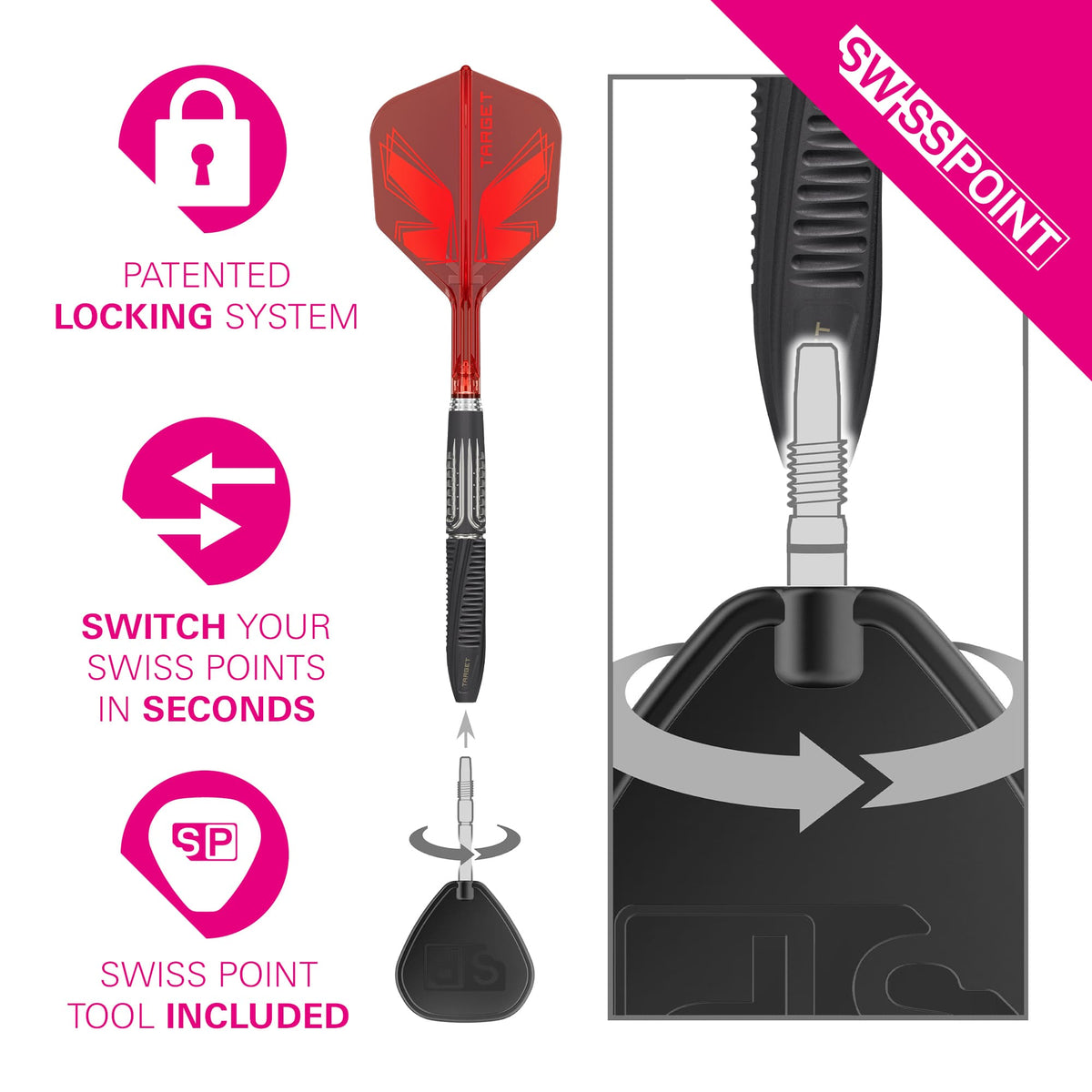 Target Shift Darts - Steel Tip - 90% Tungsten