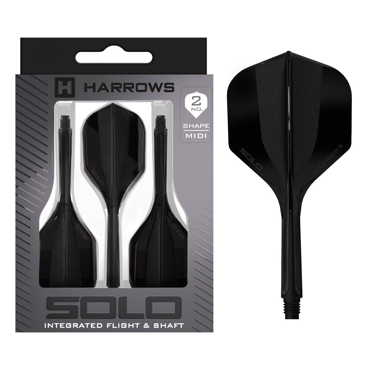 Harrows Solo 2 Dart Flights - Moulded Shaft & Flight