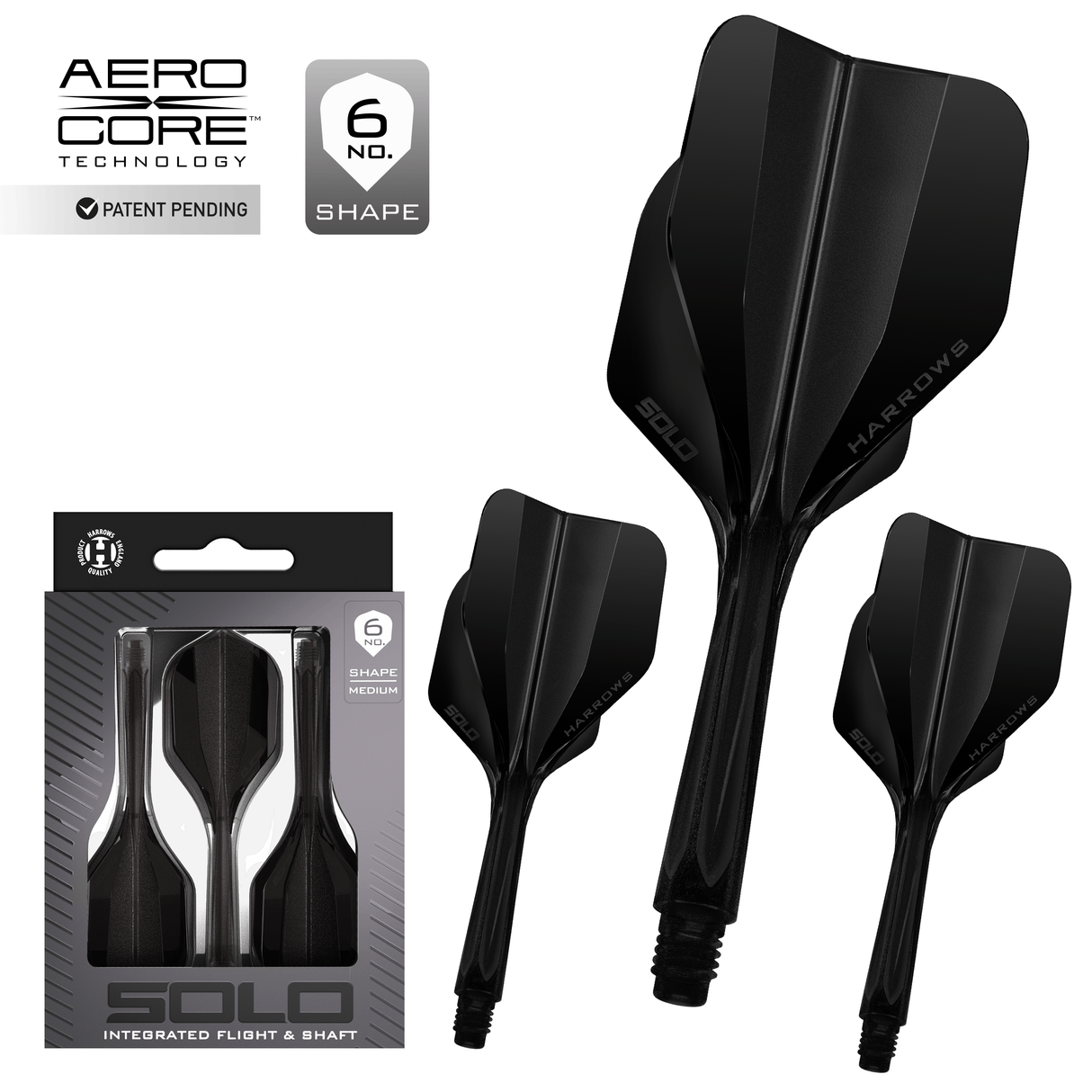 Harrows Solo Dart Flights - Moulded Flight & Shaft