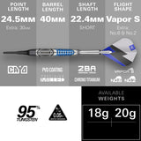 Target Phil Taylor Darts - Soft Tip - 95% Tungsten - Power Chrono