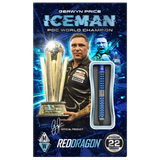 Red Dragon Gerwyn Price Darts - Steel Tip - 90% Tungsten - Glacier