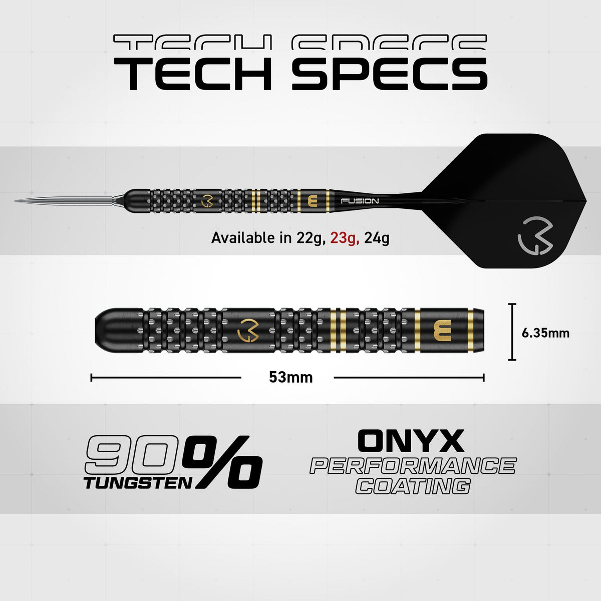 Winmau Michael van Gerwen Switch Darts - Steel Tip - 90% Tungsten - W-Max