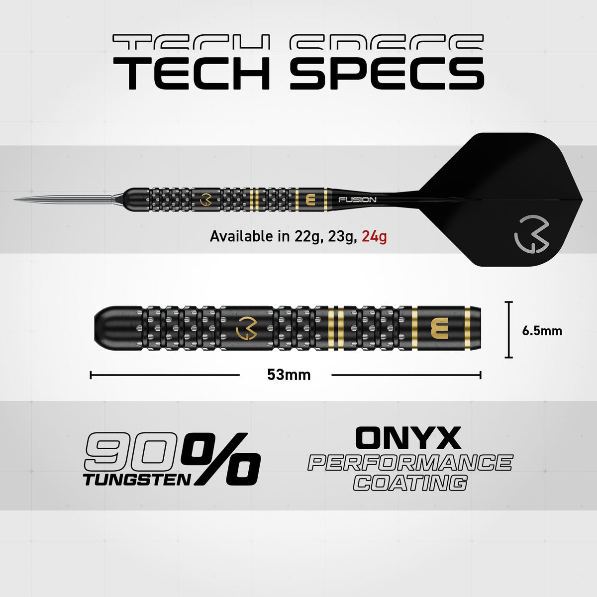 Winmau Michael van Gerwen Switch Darts - Steel Tip - 90% Tungsten - W-Max