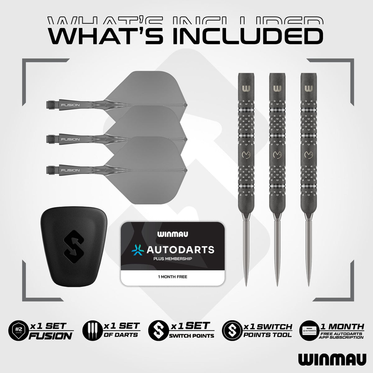 Winmau Michael van Gerwen Switch Darts - Steel Tip - 90% Tungsten - TS-Pro