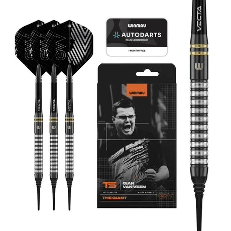 Winmau Gian van Veen Darts - Soft Tip - 90% Tungsten - TS 18g