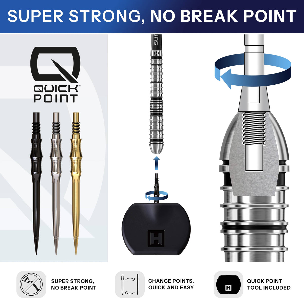 Harrows Quick Points - Steel Tip - Apex Spire