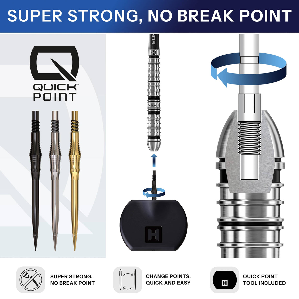 Harrows Quick Points - Steel Tip - Spire
