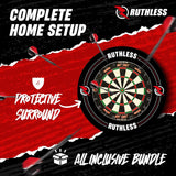 Ruthless Hotshot Home Darts Centre - HDC - inc. Dartboard, Surround and 2 sets of darts