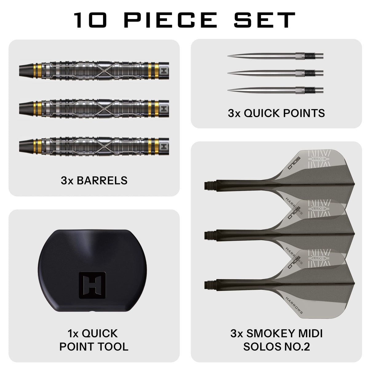 Harrows NX Luxe Darts - Steel Tip - 90% Tungsten - Tapered