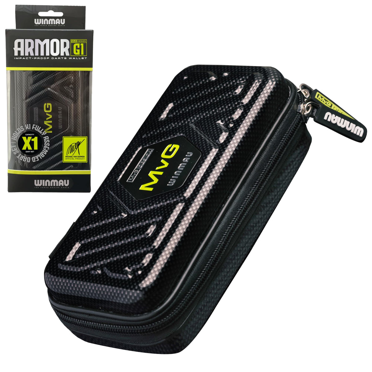 Winmau Armor Darts Case - MVG G1 - Black & Green