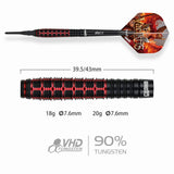 One80 Vaelkris Darts - Soft Tip - 90% Tungsten - V01 - 18g