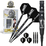 One80 Noriyuki Nakamura Darts - Soft Tip - 90% Tungsten - V4 - Black