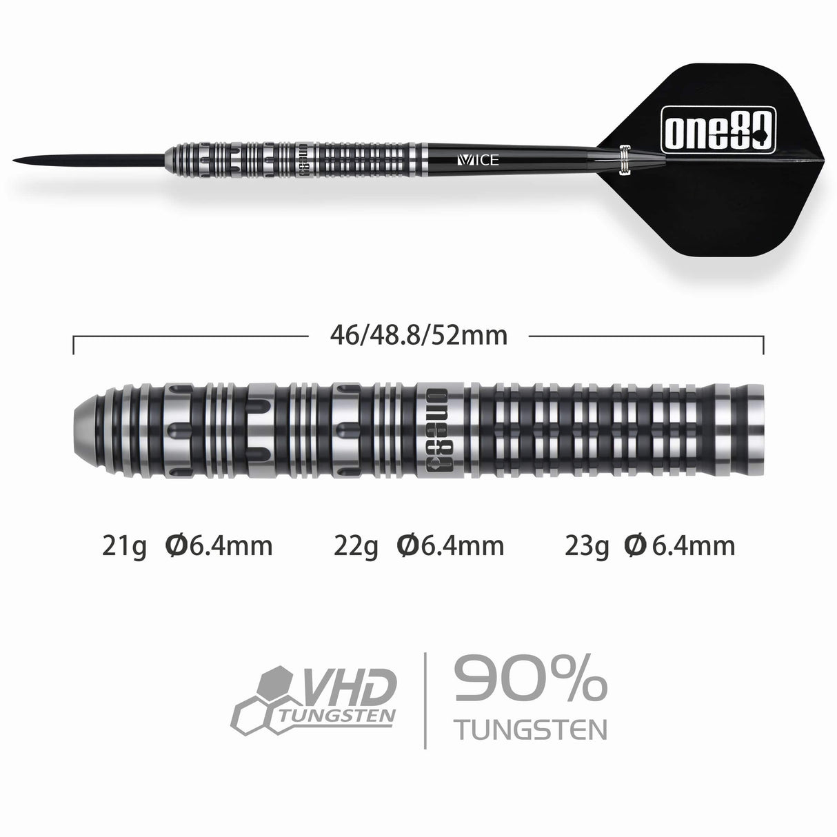 One80 Boris Koltsov Darts - Steel Tip - 90% Tungsten