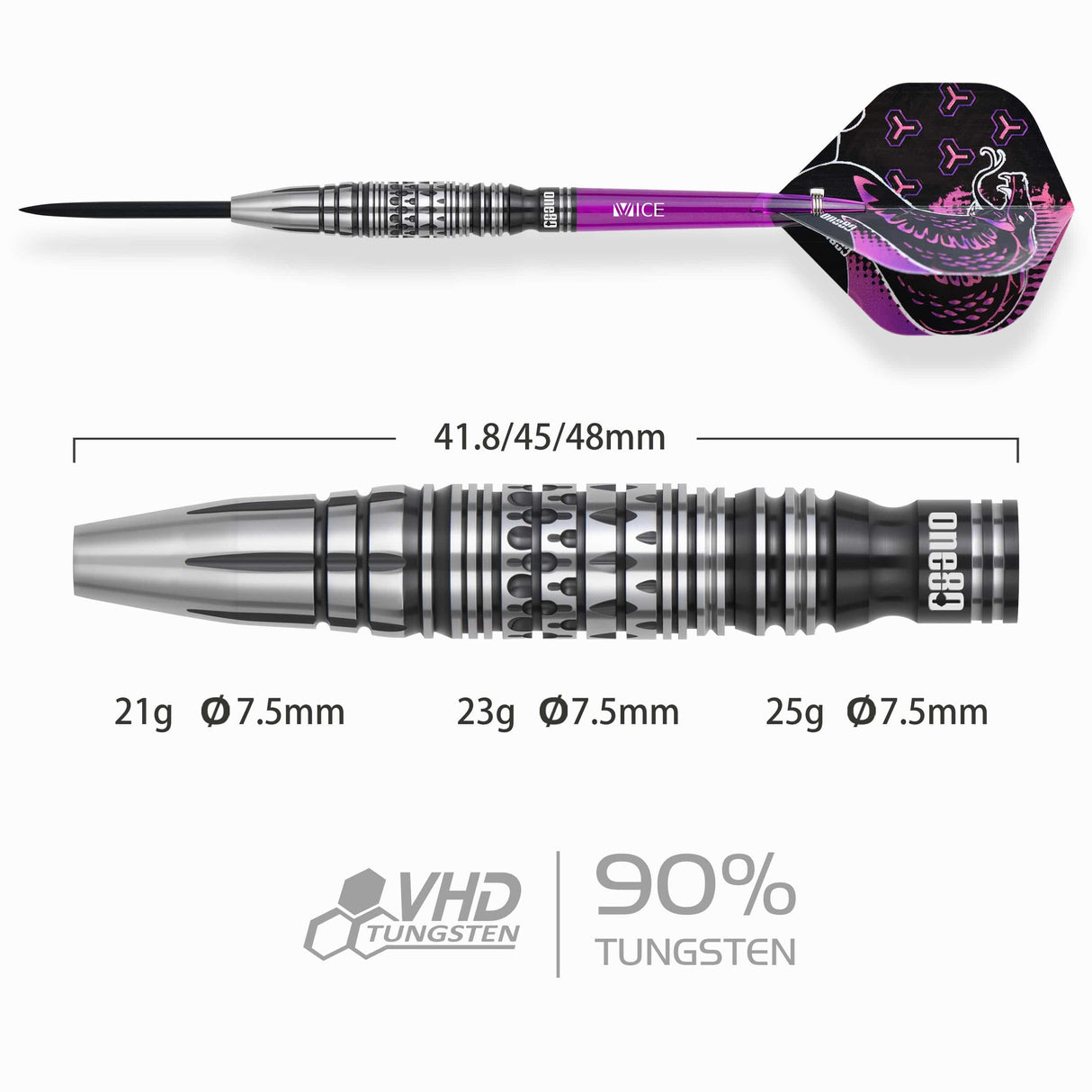 One80 Jelle Klaasen Darts - Steel Tip - 90% Tungsten - V3 23g