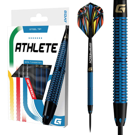 GOAT Athlete Darts - Steel Tip - 90% Tungsten - Blue