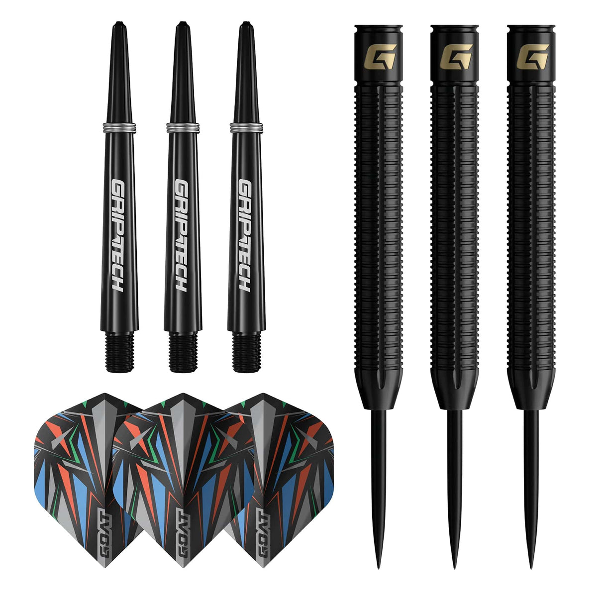 GOAT Athlete Darts - Steel Tip - 90% Tungsten - Black