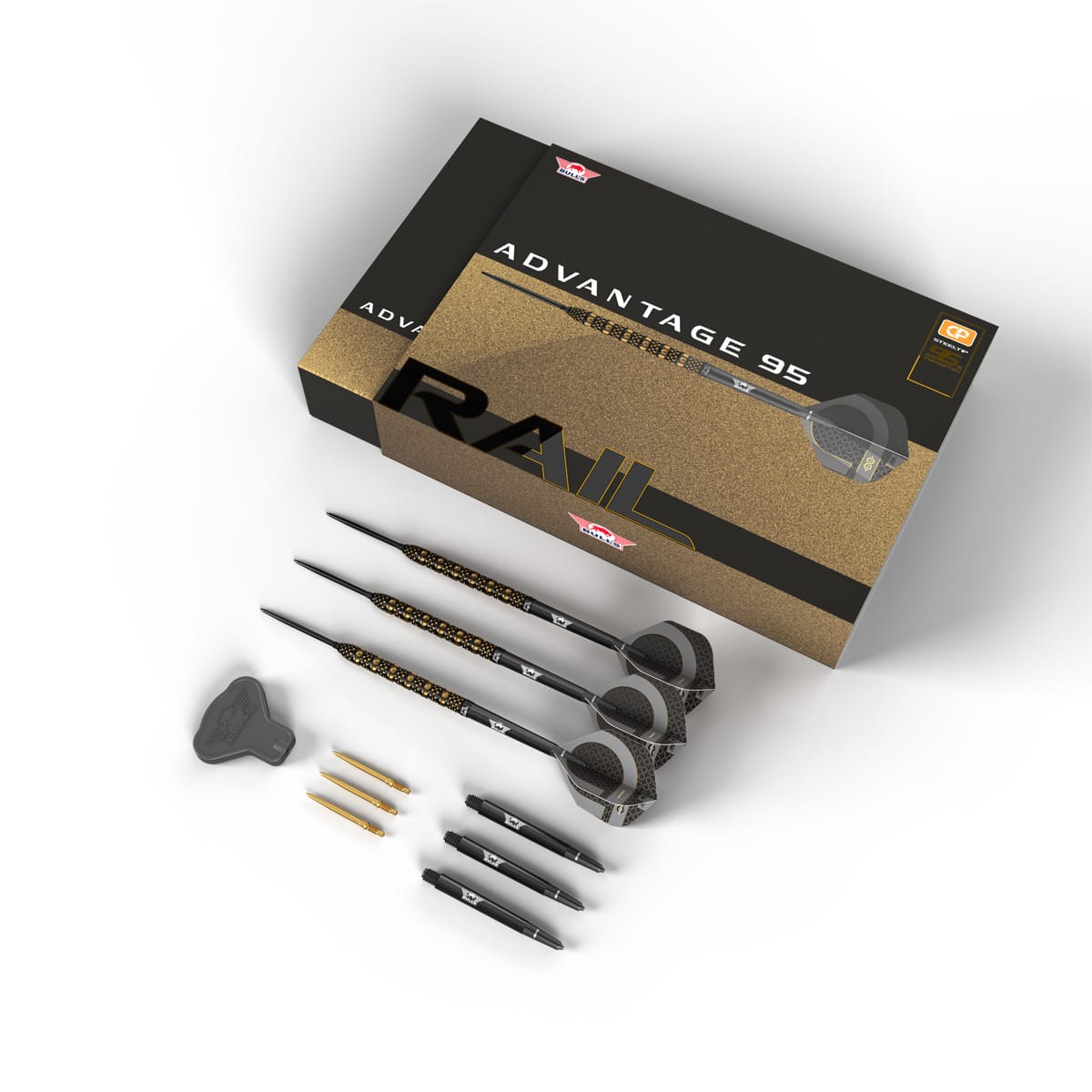 Bulls Advantage CP Darts - Steel Tip - 95% Tungsten - Rail