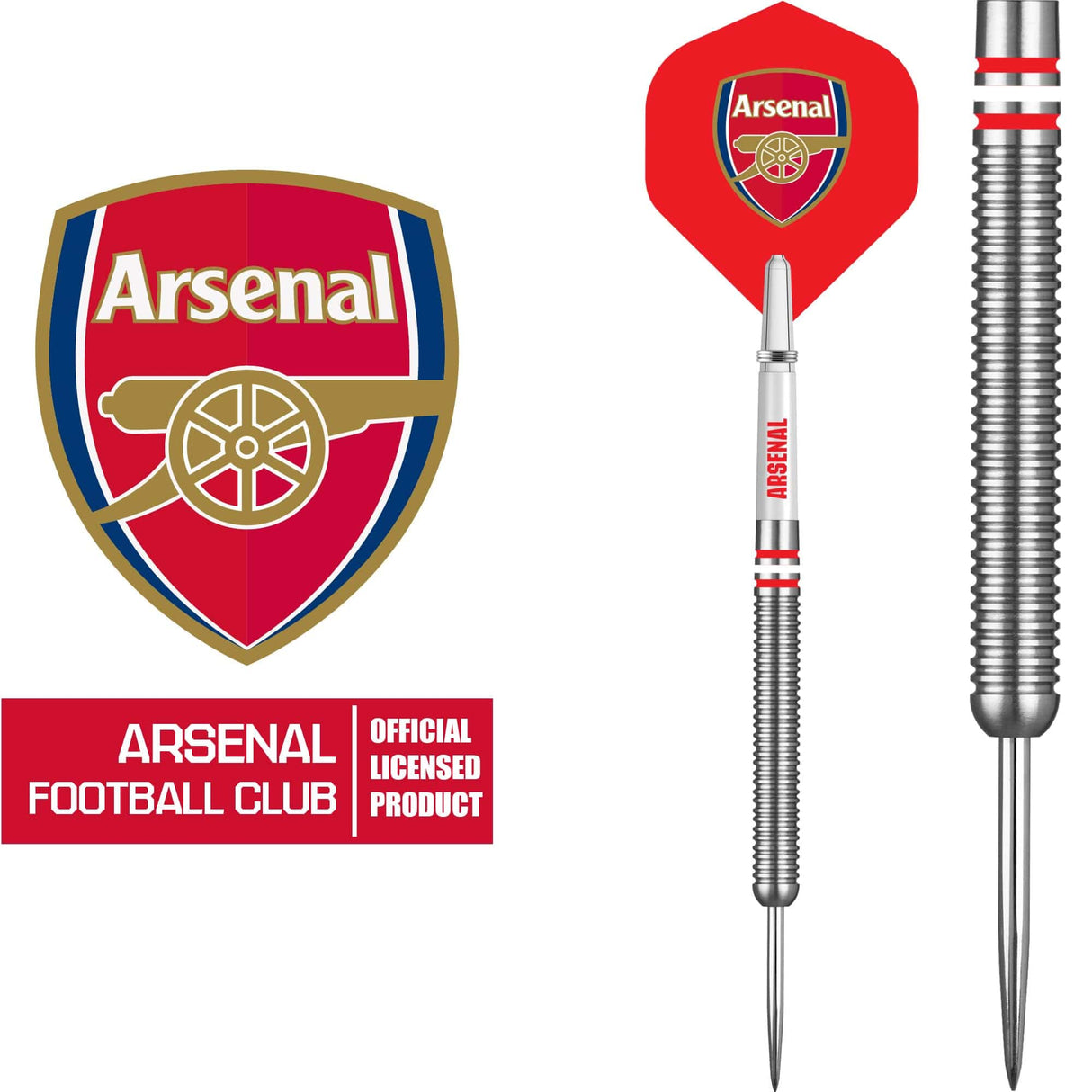 Arsenal FC Darts - Steel Tip Tungsten - Official Licensed - The Gunners - 24g 24g