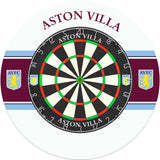 Aston Villa FC Dartboard Surround - Official Licensed - AVFC - S2 - White Stripe