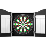 Aston Villa FC Dartboard Cabinet - Official Licensed - AVFC - C3 - Black - Black Crest