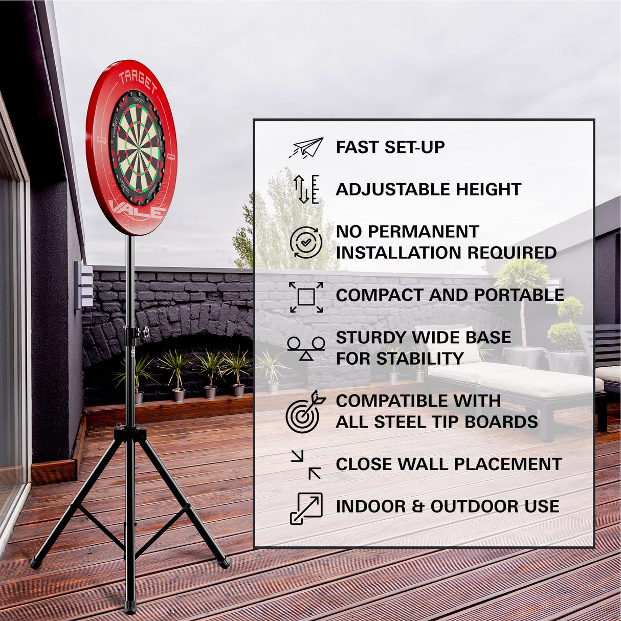 Target Travel Dartboard Stand - Portable