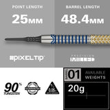 Target Josh Rock Darts - Soft Tip - 90% Tungsten - G1 20g