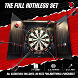 Ruthless Home Darts Centre - Cabinet with USB Light - Black