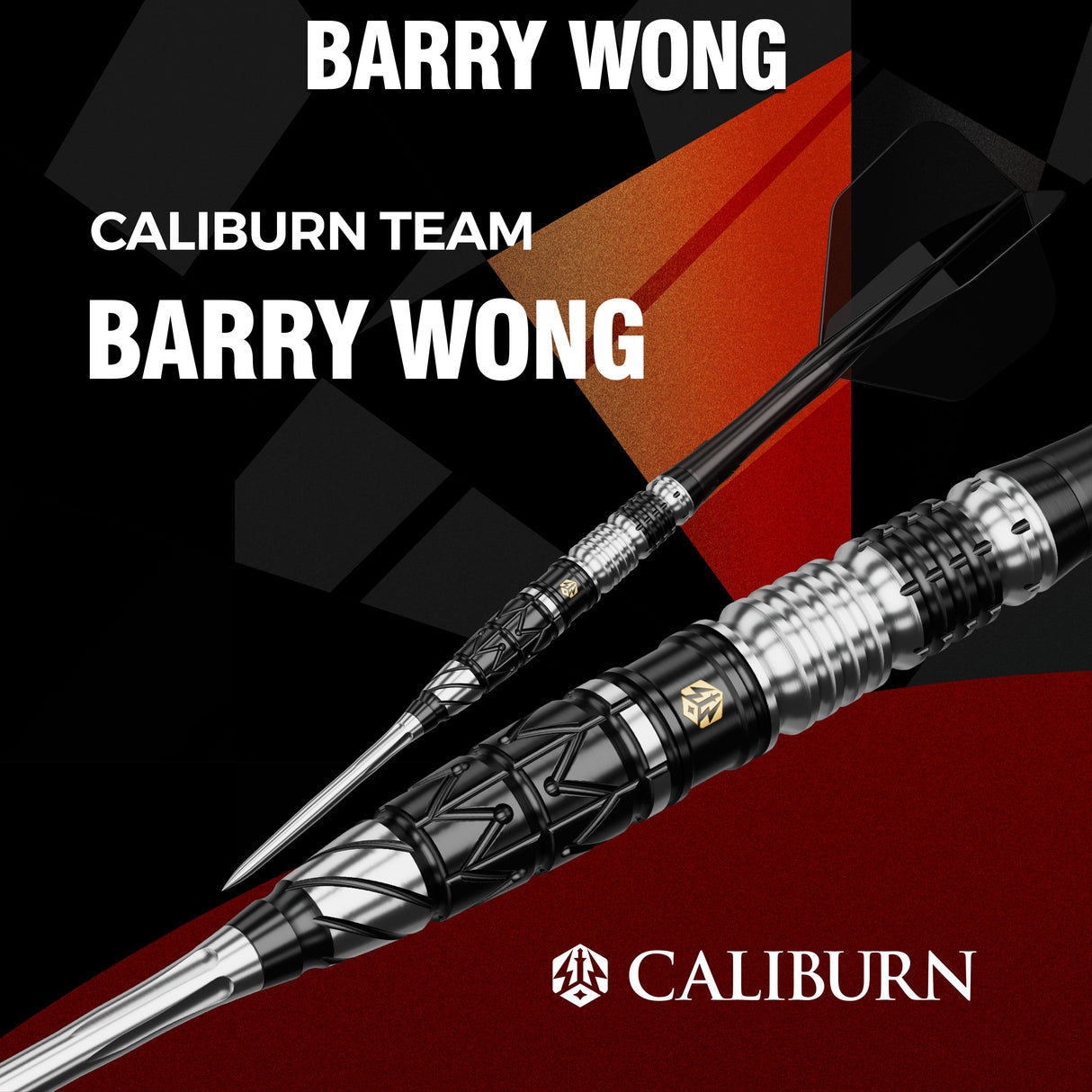 Caliburn Players Darts - Steel Tip - 90% Tungsten - Obsidian: Barry Wong