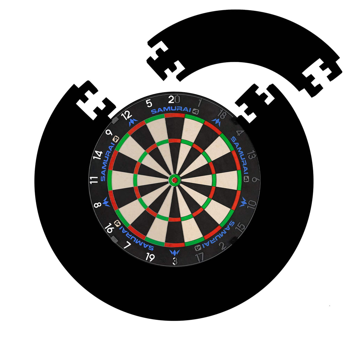 Mission Samurai 4 Dartboard Set - Dart Board & Jigsaw Surround